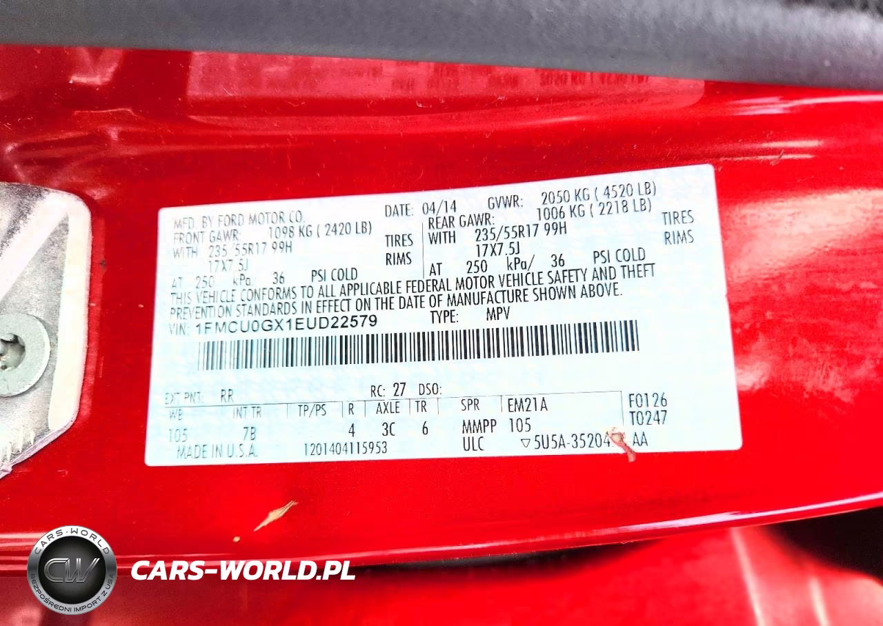 2014 Ford Escape Se VIN:1FMCU0GX1EUD22579 - 13