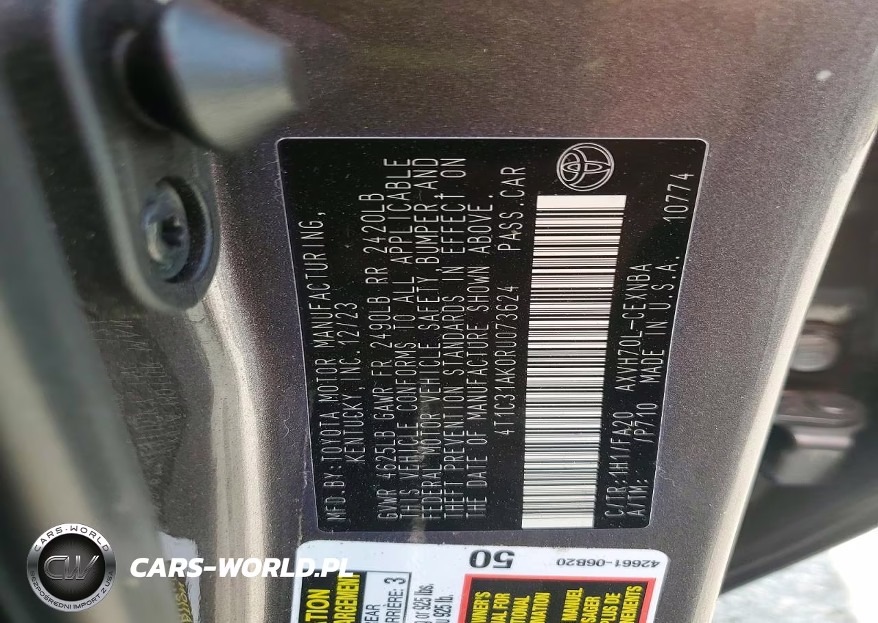 2024 Toyota Camry Le VIN:4T1C31AK0RU073624 - 13