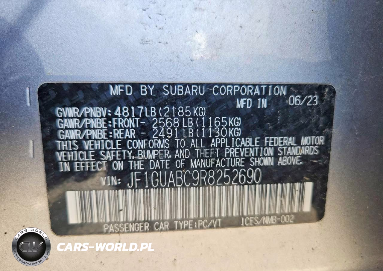 2024 Subaru Impreza VIN:JF1GUABC9R8252690 - 12