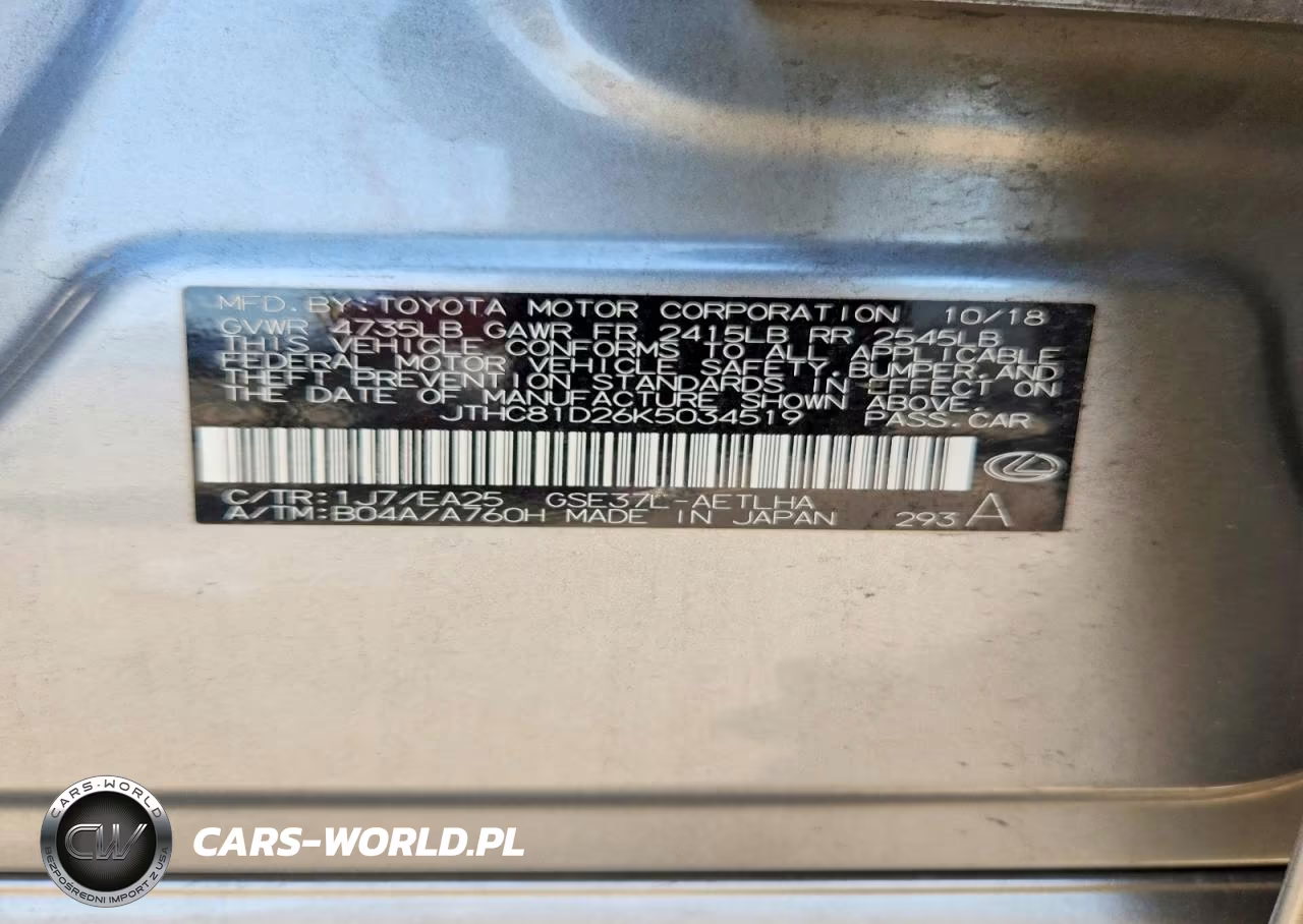 2019 Lexus Is 300 VIN:JTHC81D26K5034519 - 13