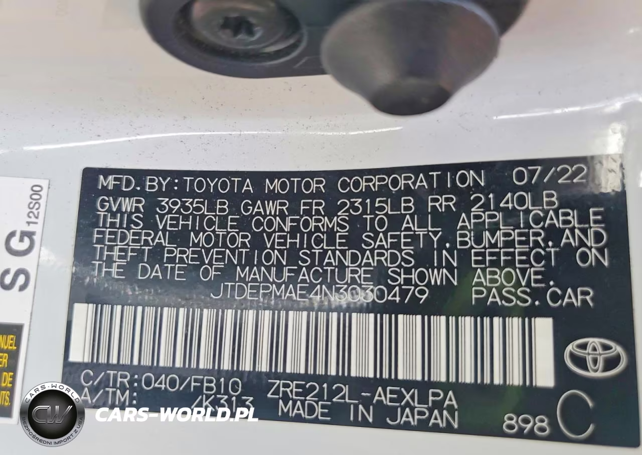 2022 Toyota Corolla Le VIN:JTDEPMAE4N3030479 - 12