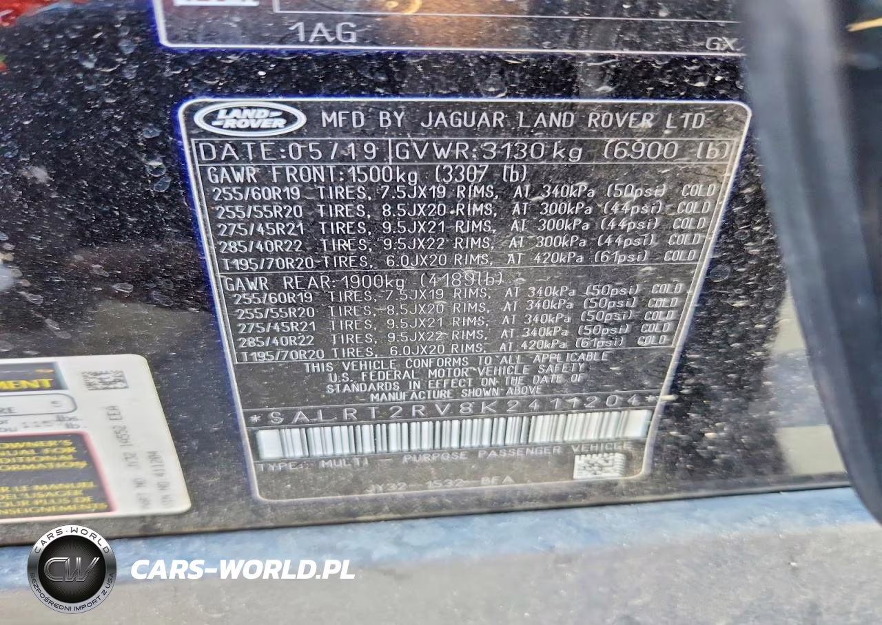 2019 Land Rover Discovery Hse Luxury VIN:SALRT2RV8K2411204 - 14