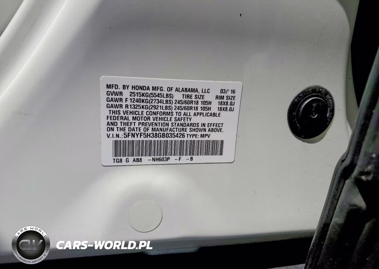2016 Honda Pilot Ex VIN:5FNYF5H38GB035426 - 13