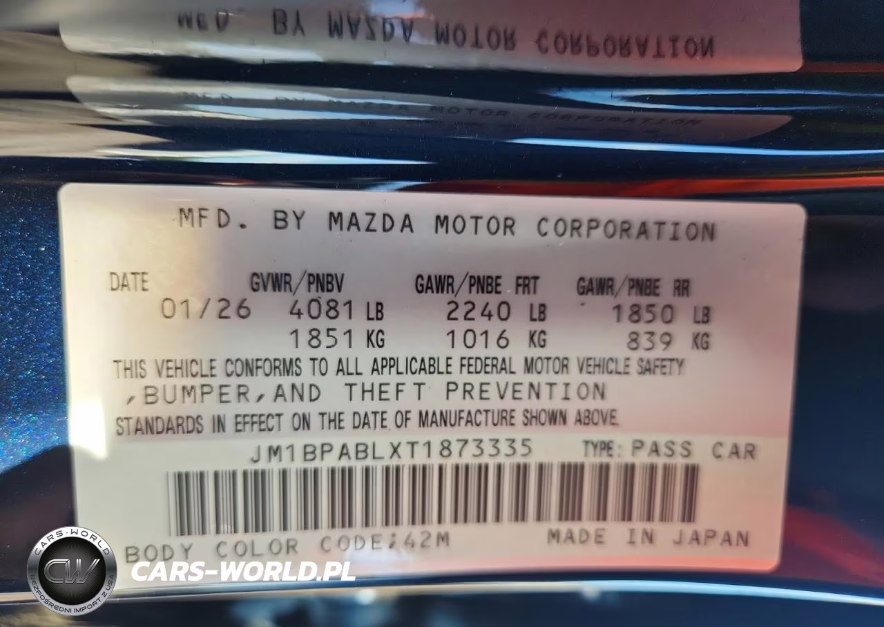 2026 Mazda 3 Select Sport VIN:JM1BPABLXT1873335 - 12