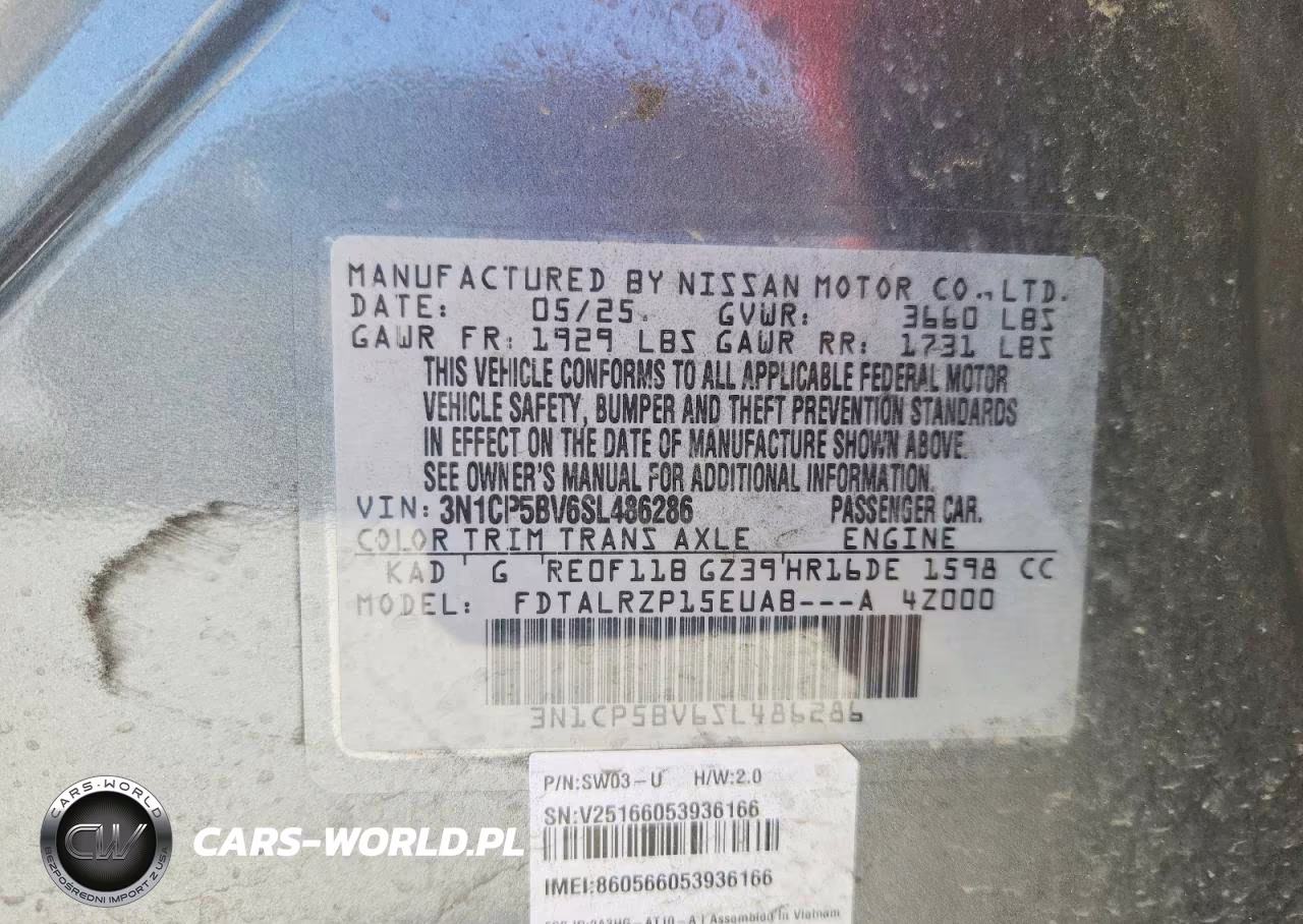 2025 Nissan Kicks Play S VIN:3N1CP5BV6SL486286 - 13