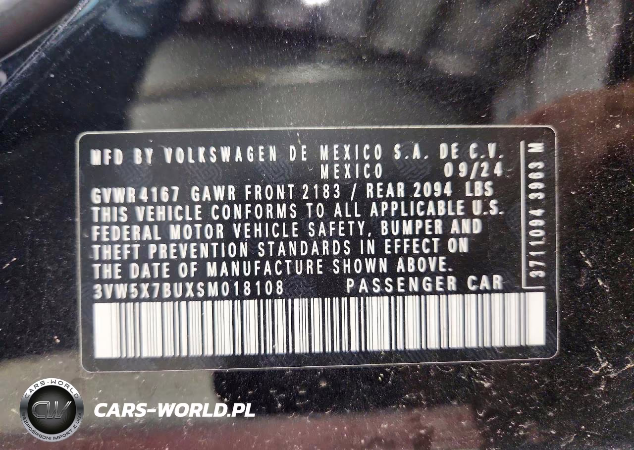 2025 Volkswagen Jetta S VIN:3VW5X7BUXSM018108 - 12