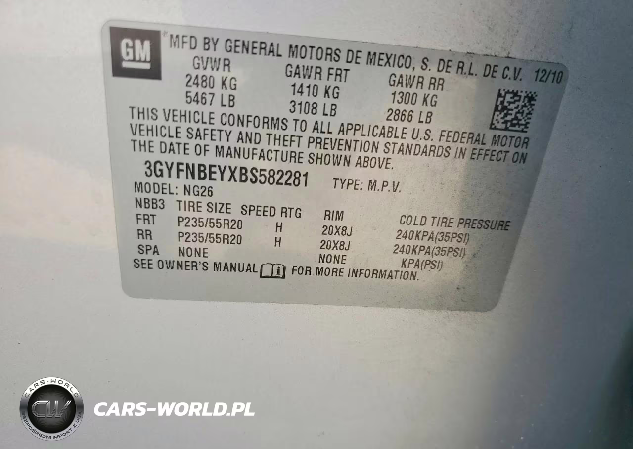 2011 Cadillac Srx Performance Collection VIN:3GYFNBEYXBS582281 - 12