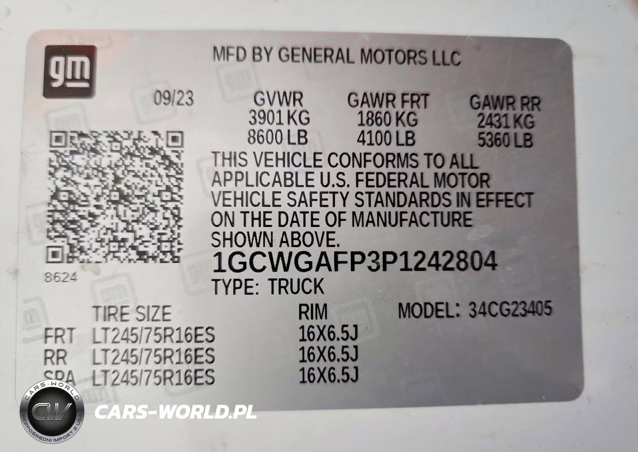 2023 Chevrolet Express G2500 VIN:1GCWGAFP3P1242804 - 13
