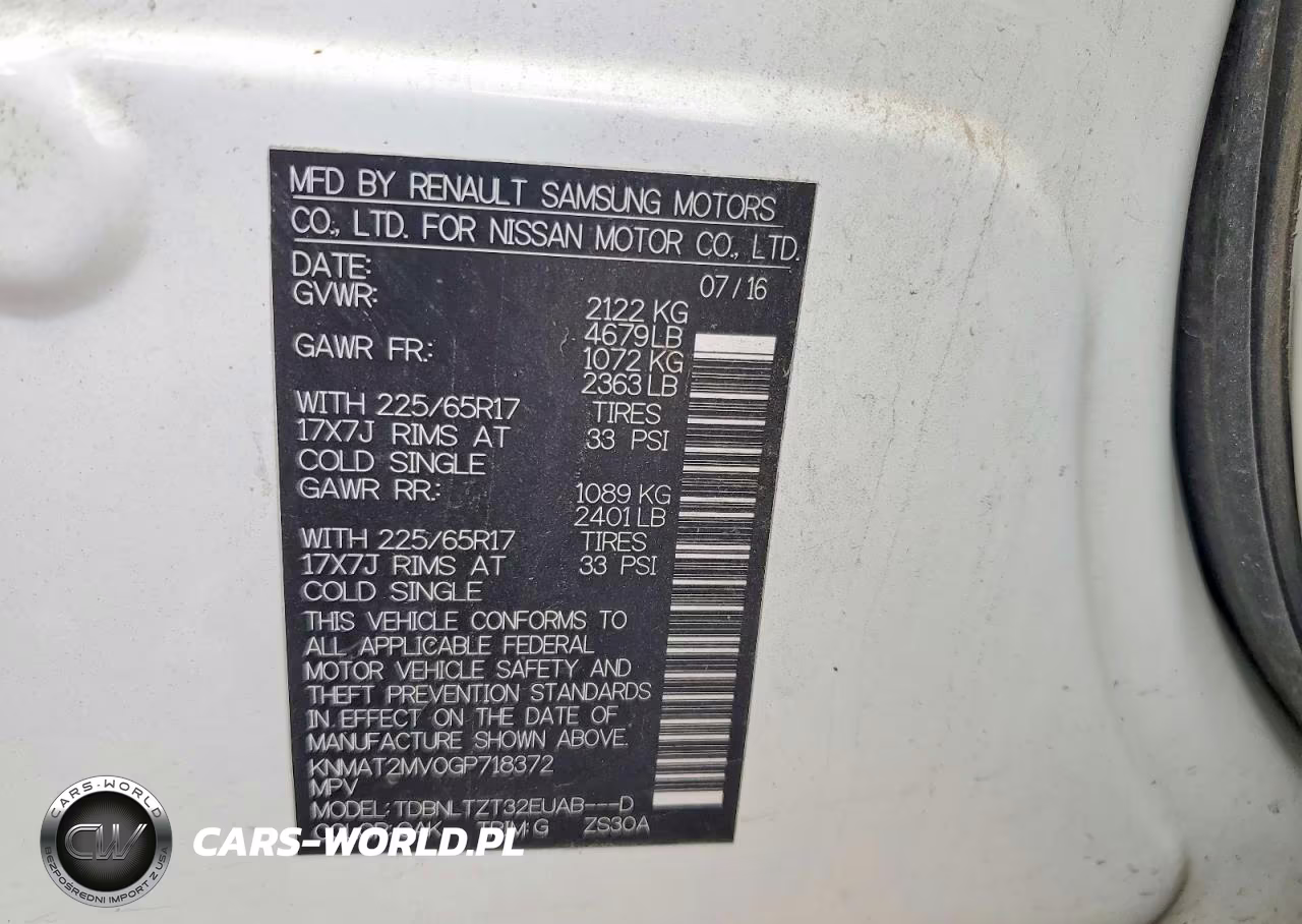 2016 Nissan Rogue Sv VIN:KNMAT2MV0GP718372 - 13