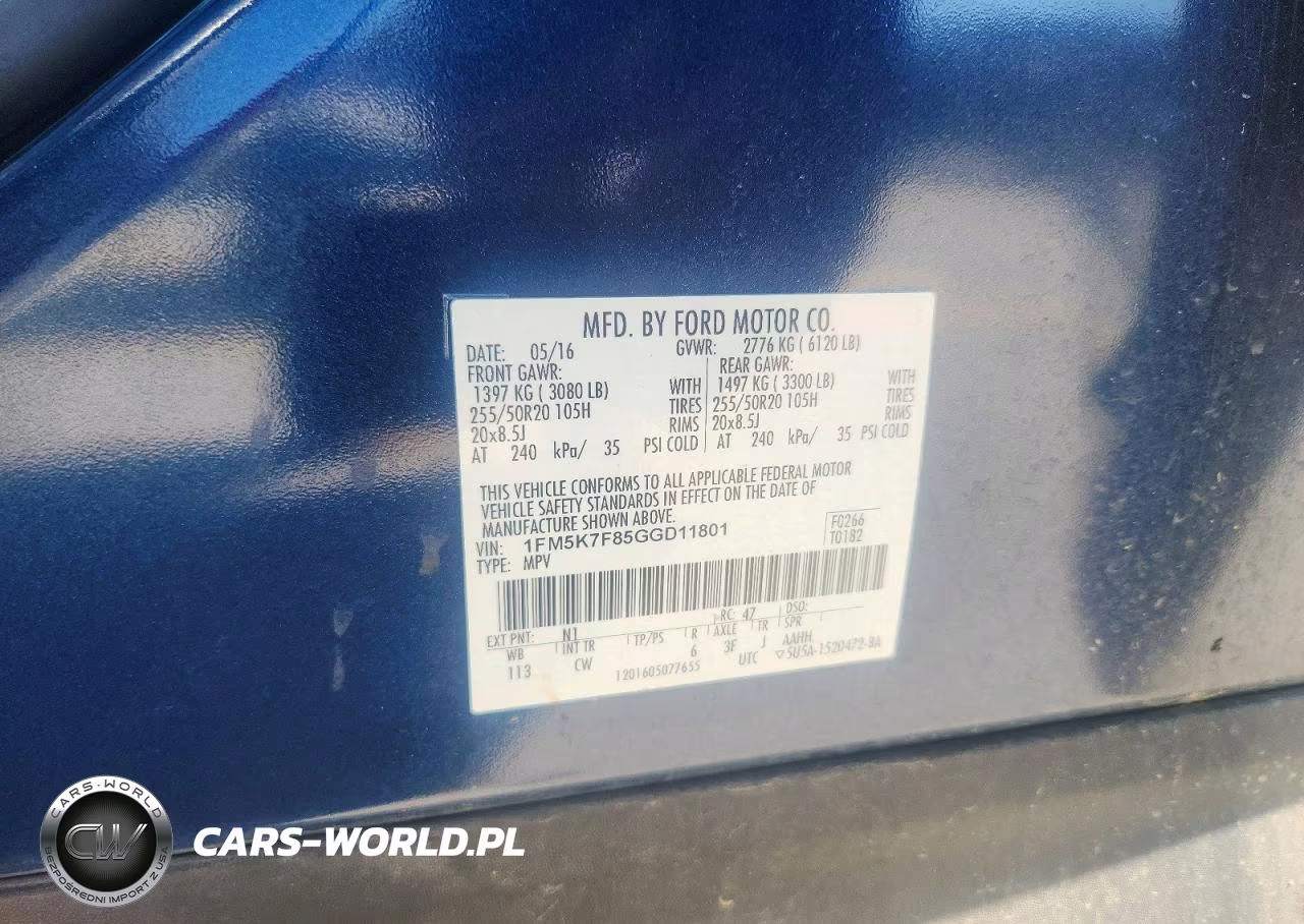 2016 Ford Explorer Limited VIN:1FM5K7F85GGD11801 - 13