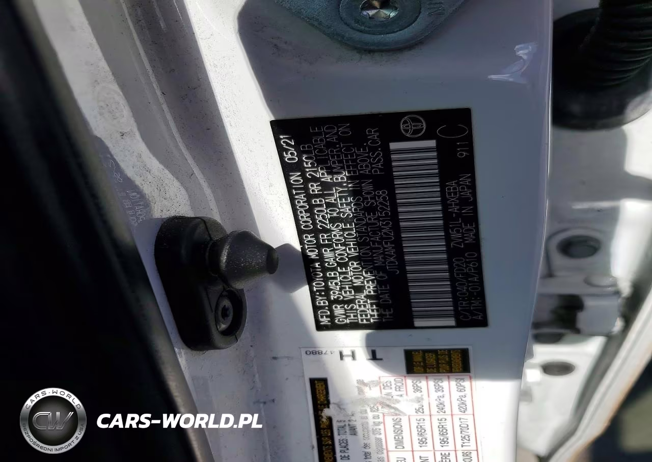 2021 Toyota Prius Le VIN:JTDKAMFU2M3152258 - 12