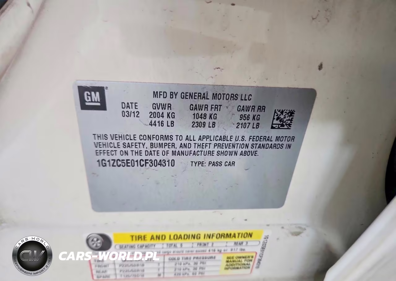 2012 Chevrolet Malibu 1Lt VIN:1G1ZC5E01CF304310 - 12
