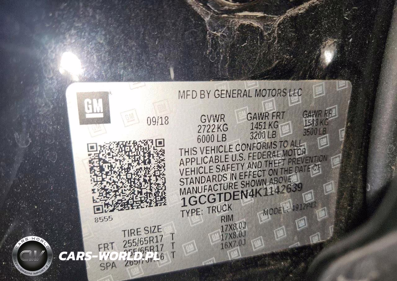 2019 Chevrolet Colorado Z71 VIN:1GCGTDEN4K1142639 - 13