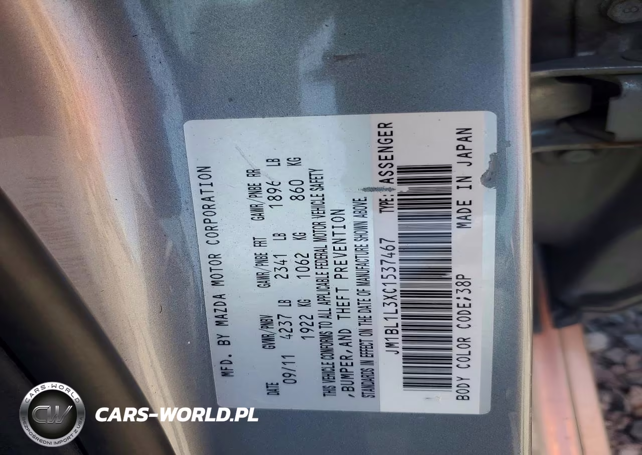 2012 Mazda Speed 3 VIN:JM1BL1L3XC1537467 - 12