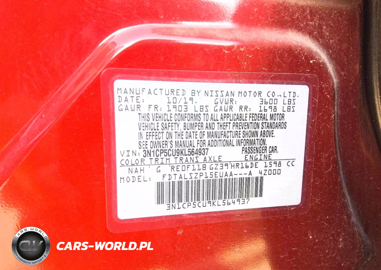 2019 Nissan Kicks Sv VIN:3N1CP5CU9KL564937 - 13