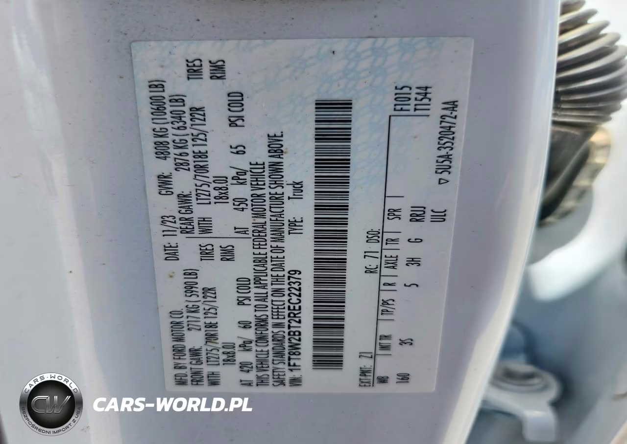 2024 Ford F250 Super Duty VIN:1FT8W2BT2REC22379 - 13