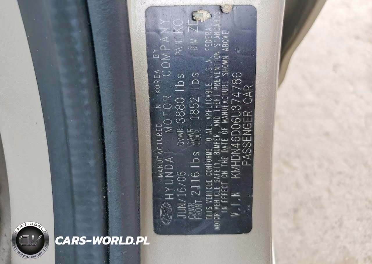 2006 Hyundai Elantra Gls VIN:KMHDN46D06U374786 - 12