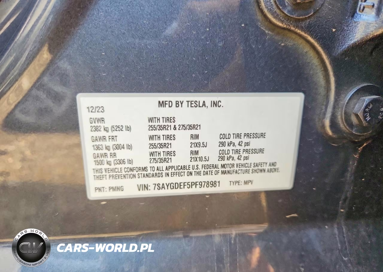 2023 Tesla Model Y VIN:7SAYGDEF5PF978981 - 12