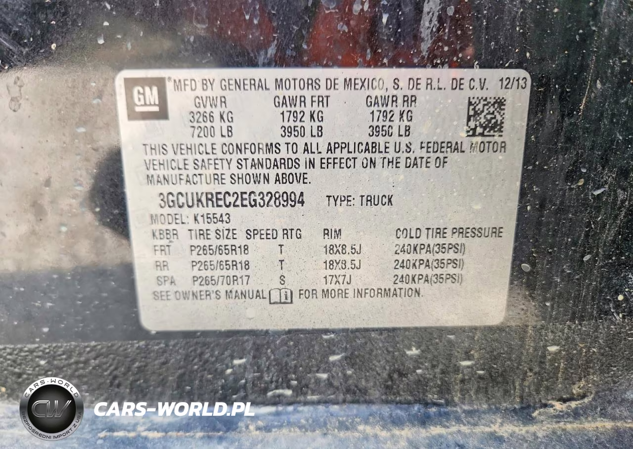 2014 Chevrolet Silverado K1500 Lt VIN:3GCUKREC2EG328994 - 12
