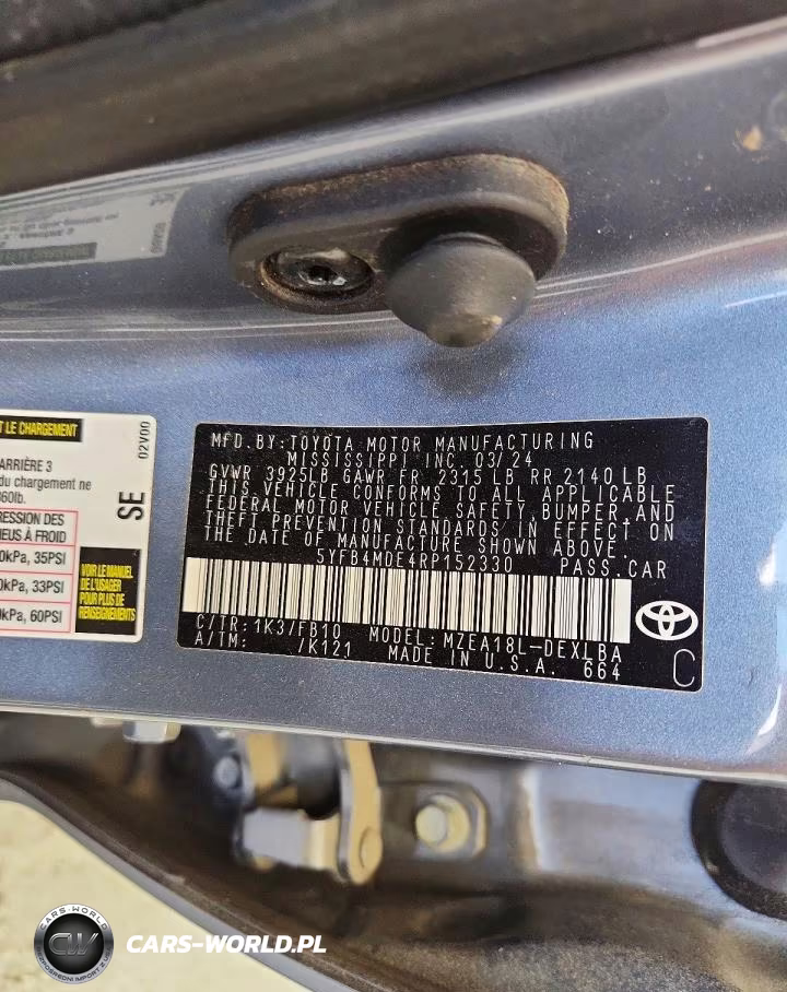 2024 Toyota Corolla Le VIN:5YFB4MDE4RP152330 - 12