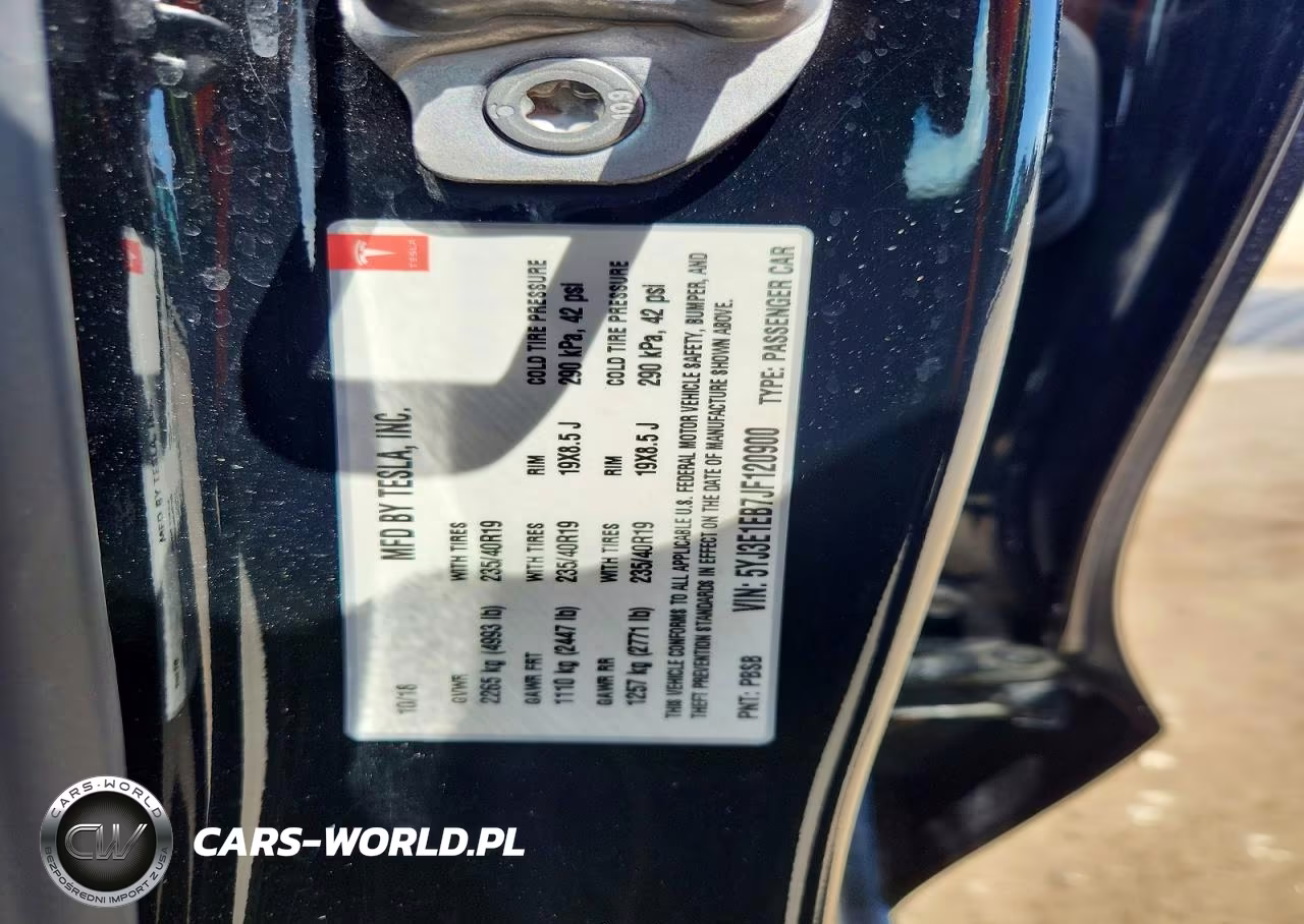 2018 Tesla Model 3 VIN:5YJ3E1EB7JF120900 - 13