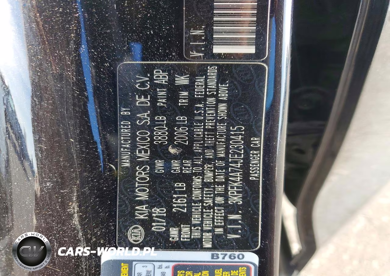 2018 Kia Forte Lx VIN:3KPFK4A74JE230415 - 12
