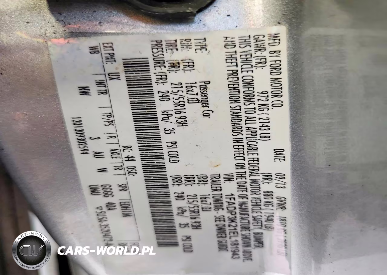 2014 Ford Focus Se VIN:1FADP3K21EL181943 - 13