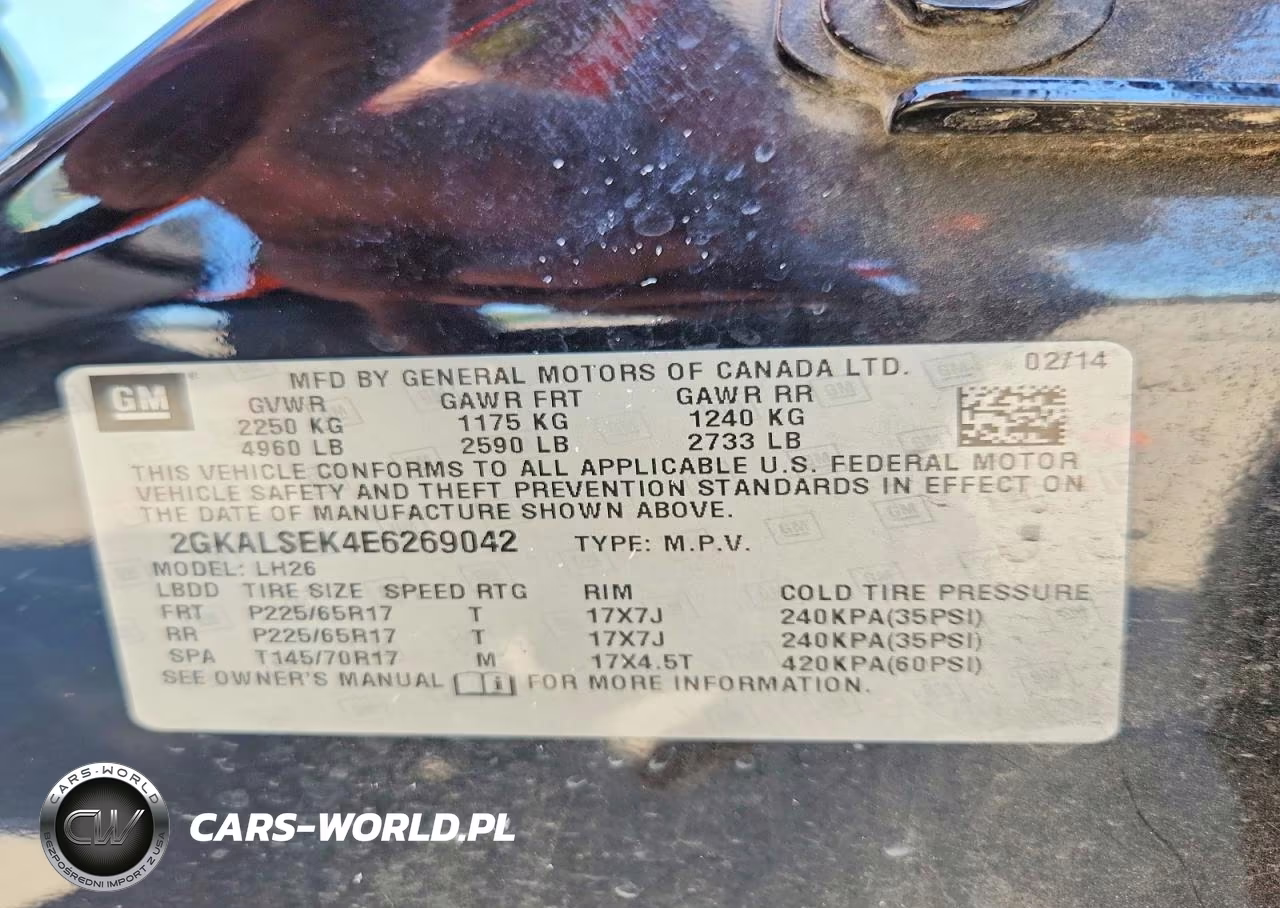 2014 GMC Terrain Slt VIN:2GKALSEK4E6269042 - 13