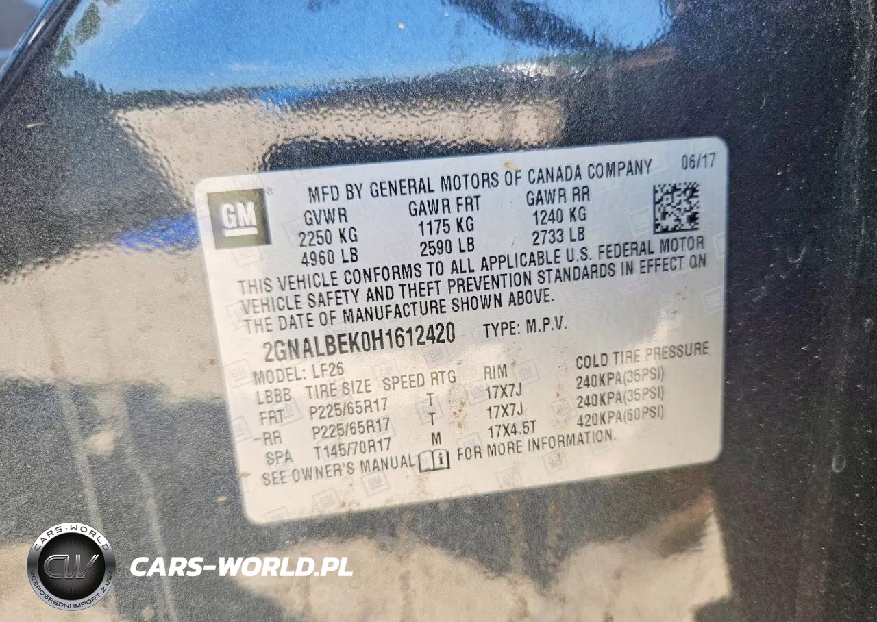 2017 Chevrolet Equinox Ls VIN:2GNALBEK0H1612420 - 13