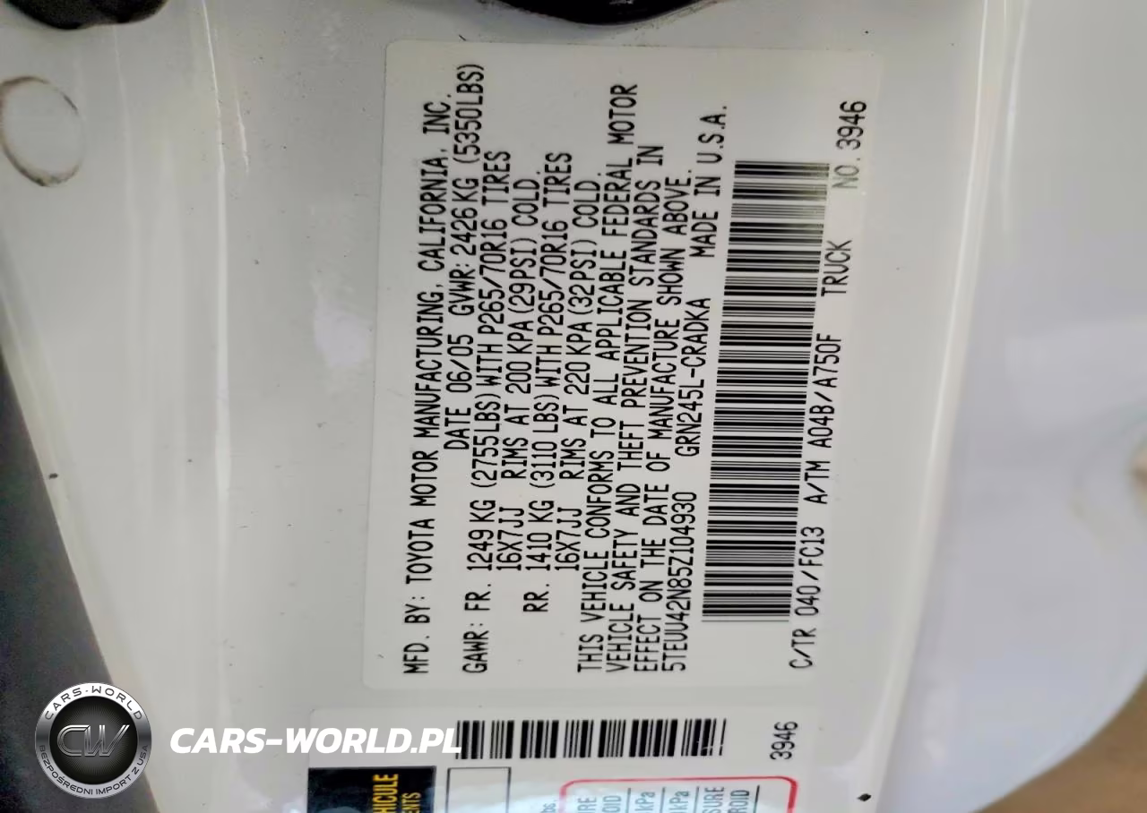 2005 Toyota Tacoma Access Cab VIN:5TEUU42N85Z104930 - 12