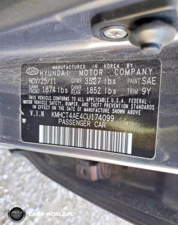 2012 Hyundai Accent Gls VIN:KMHCT4AE4CU174099 - 12