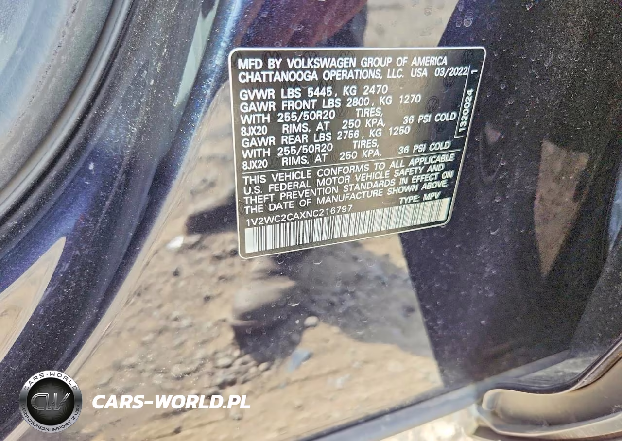 2022 Volkswagen Atlas Cross Sport Se VIN:1V2WC2CAXNC216797 - 13