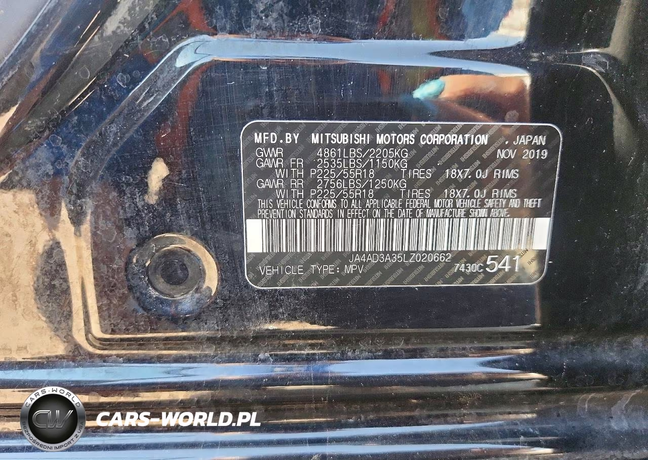 2020 Mitsubishi Outlander Se VIN:JA4AD3A35LZ020662 - 12