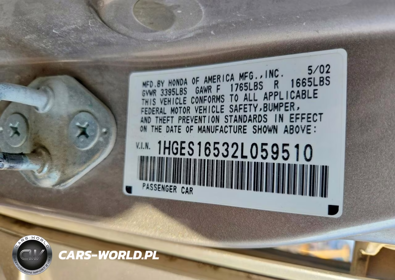 2002 Honda Civic Lx VIN:1HGES16532L059510 - 12
