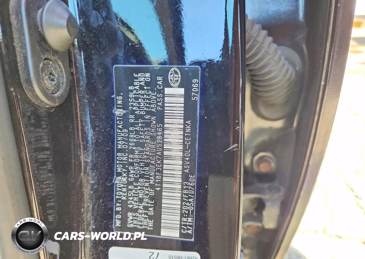 TOYOTA CAMRY VIN:4T1BF3EK7AU528465 - 12