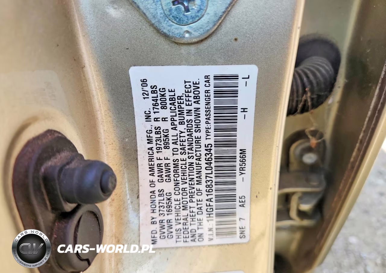 2007 Honda Civic Ex VIN:1HGFA16837L046345 - 12