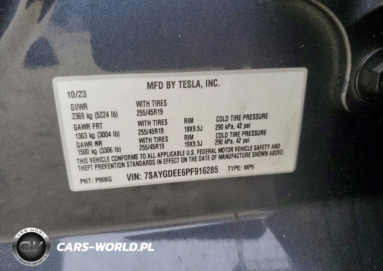 2023 Tesla Model Y VIN:7SAYGDEE6PF916285 - 13
