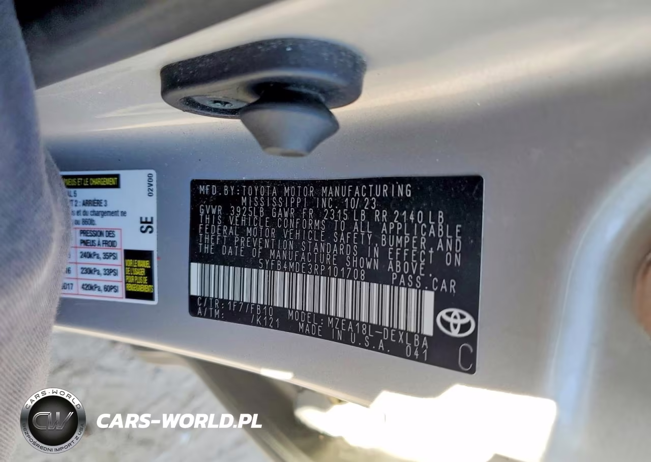 2024 Toyota Corolla Le VIN:5YFB4MDE3RP101708 - 12