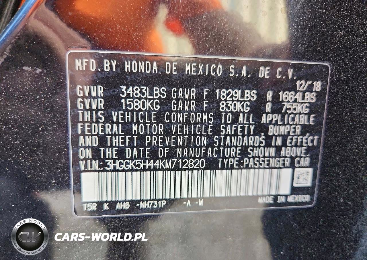 2019 Honda Fit Lx VIN:3HGGK5H44KM712820 - 12