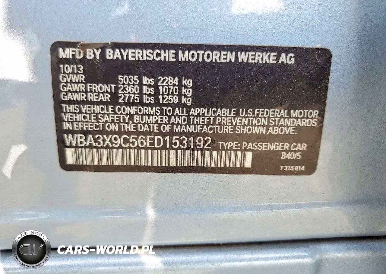 2014 BMW 335 Xigt VIN:WBA3X9C56ED153192 - 12