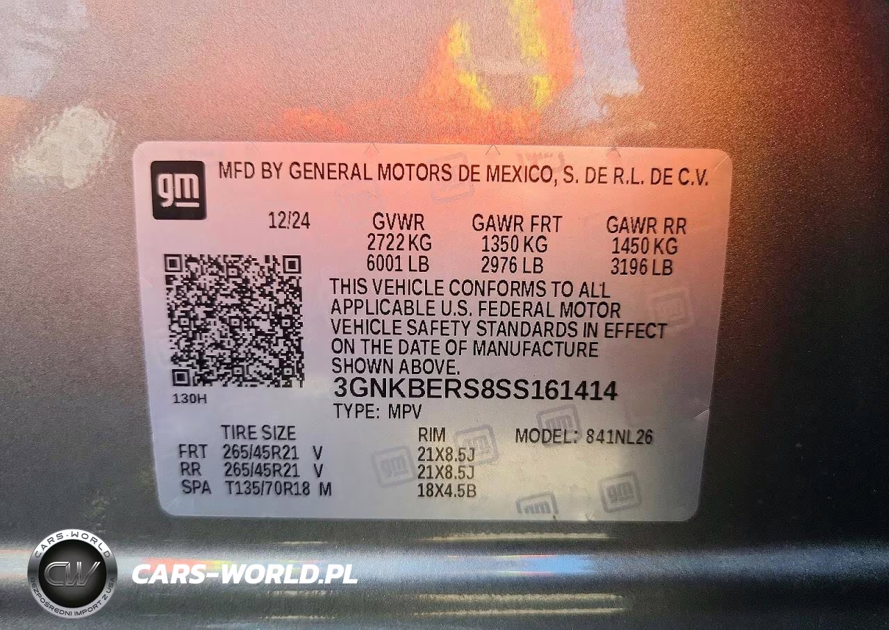 2025 Chevrolet Blazer Rs VIN:3GNKBERS8SS161414 - 12