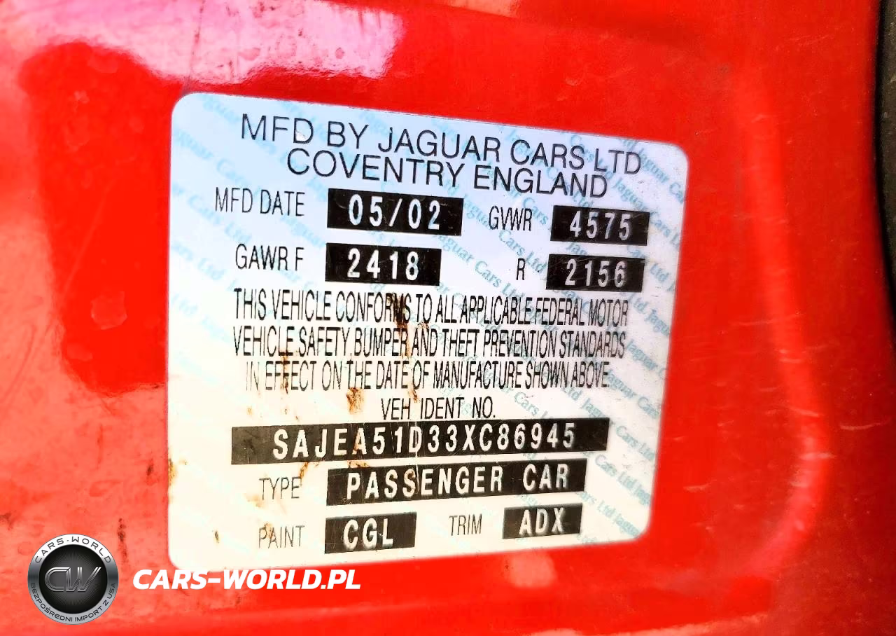 2003 Jaguar X-Type 2.5 VIN:SAJEA51D33XC86945 - 12