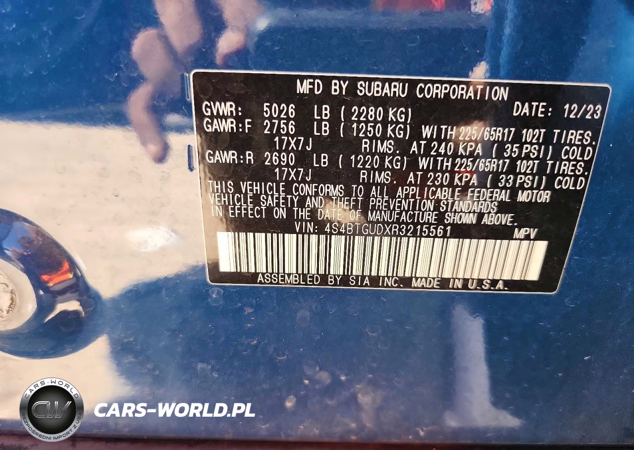 2024 Subaru Outback Wilderness VIN:4S4BTGUDXR3215561 - 12