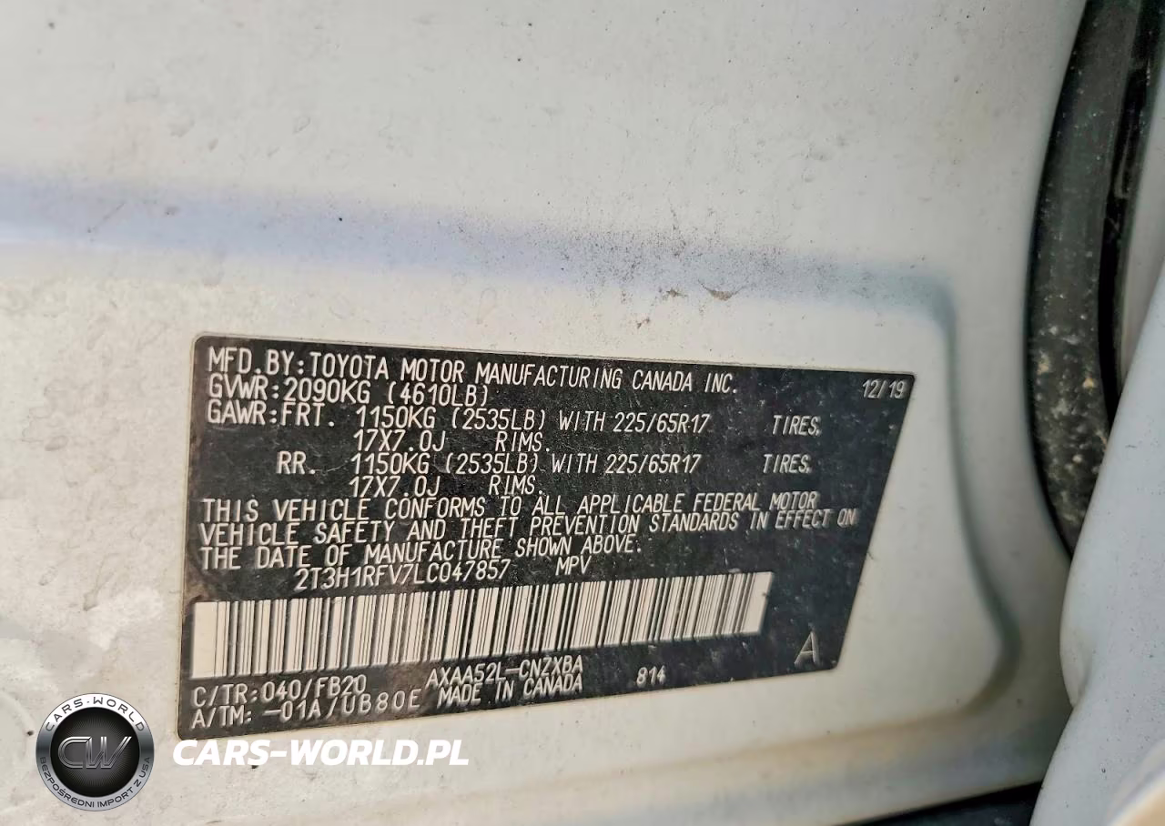 2020 Toyota Rav4 Le VIN:2T3H1RFV7LC047857 - 13