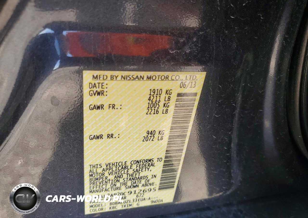 2013 Nissan Altima 2.5 Sv VIN:1N4AL3AP2DC912695 - 13