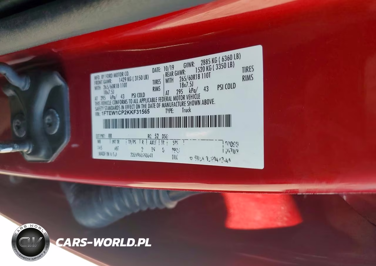 2019 Ford F150 Supercrew VIN:1FTEW1CP2KKF31565 - 12