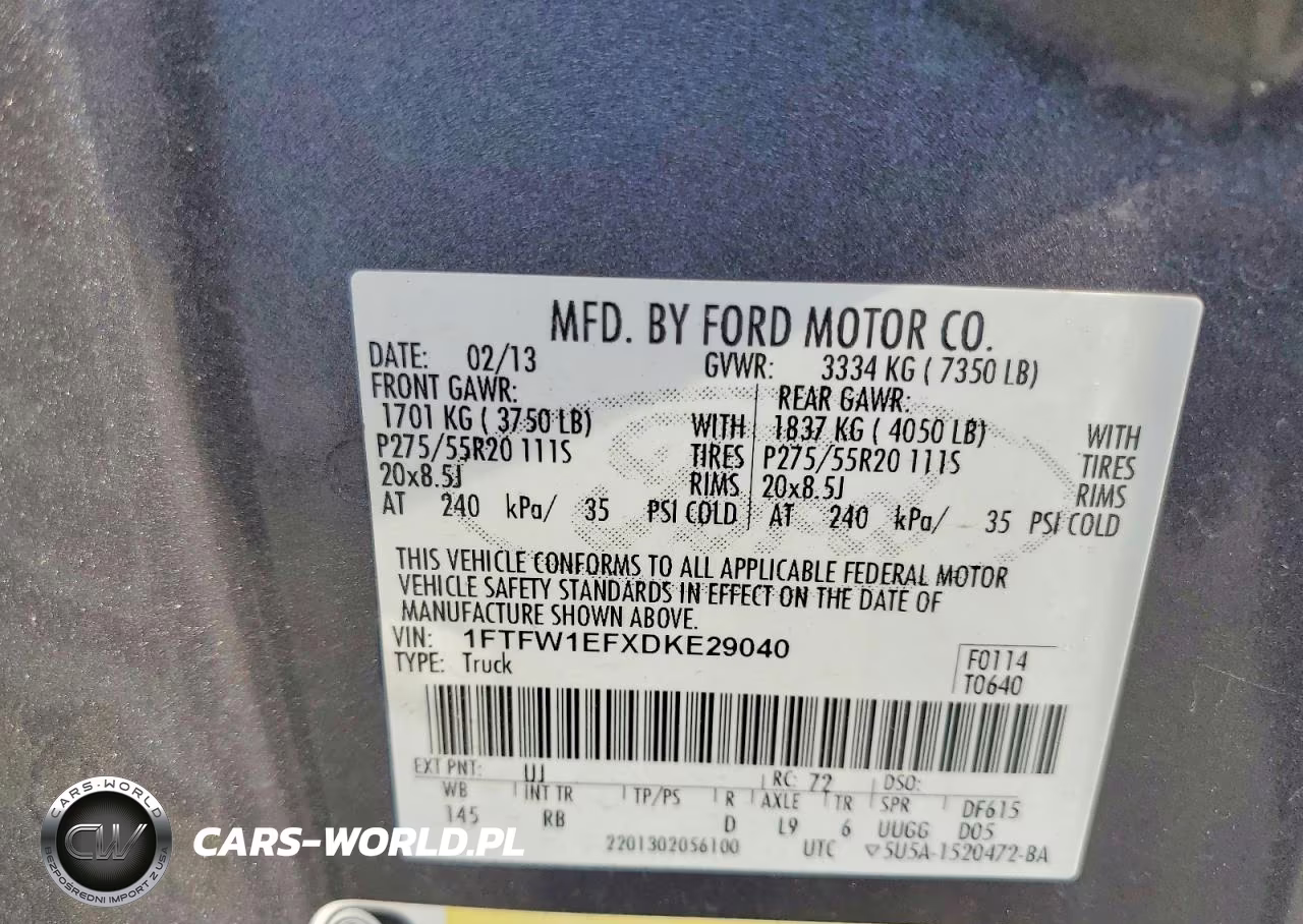 2013 Ford F150 Supercrew VIN:1FTFW1EFXDKE29040 - 12