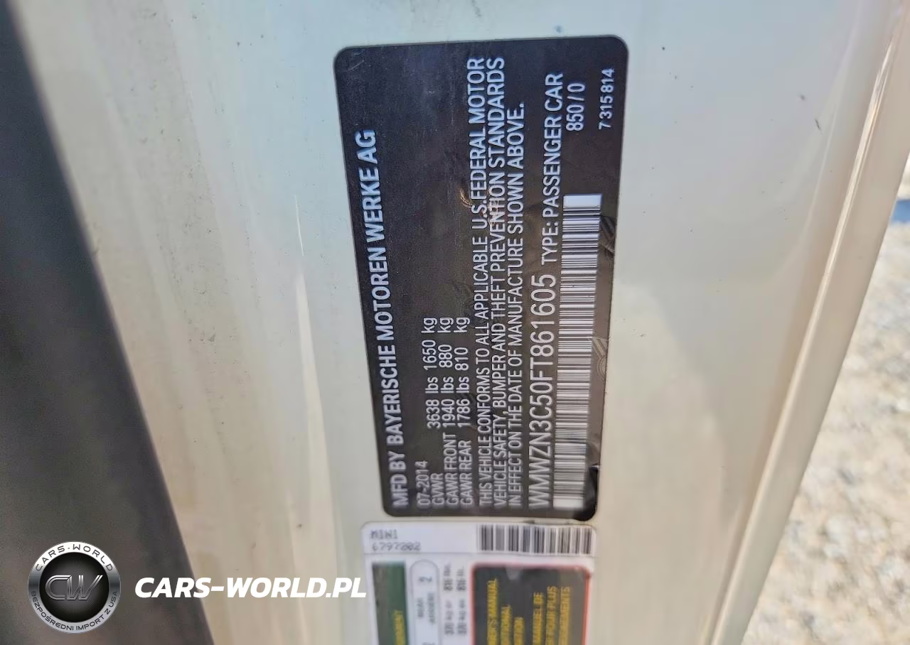 2015 Mini Cooper VIN:WMWZN3C50FT861605 - 12