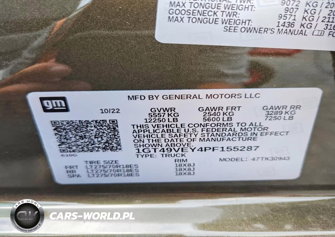 2023 GMC Sierra K3500 At4 VIN:1GT49VEY4PF155287 - 12