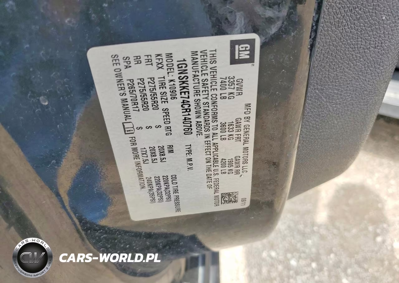 2012 Chevrolet Suburban K1500 Ltz VIN:1GNSKKE74CR140760 - 13